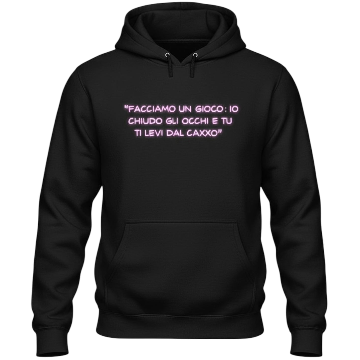 Felpa Invernale con cappuccio POV unisex e ricamata -personalizza la tua frase inserendola nelle note al check out