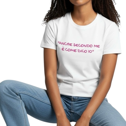 T-shirt Donna POV ricamata – personalizza la tua frase inserendola nelle note al check out