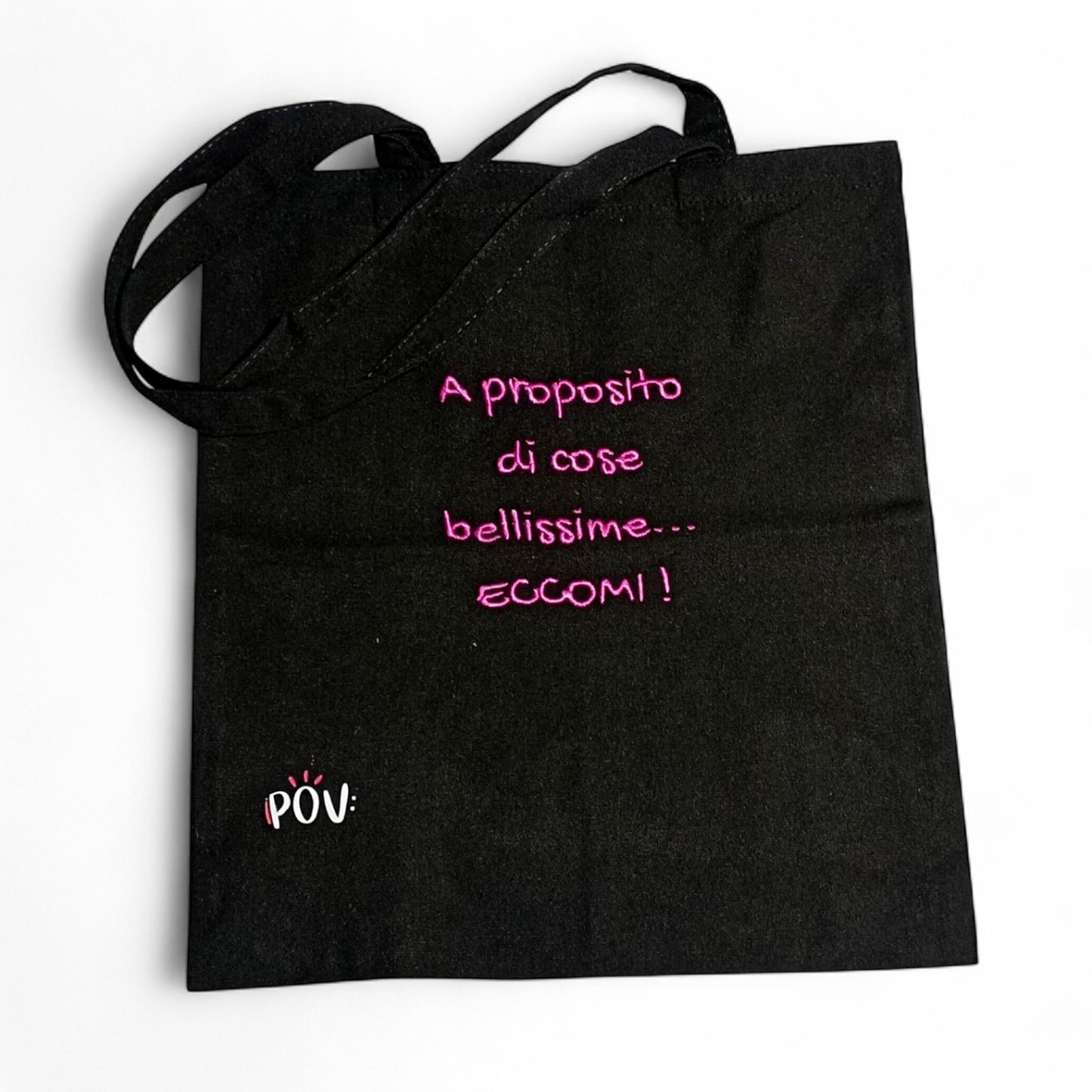 Shopper Bag ricamata -personalizza la tua frase inserendola nelle note al check out