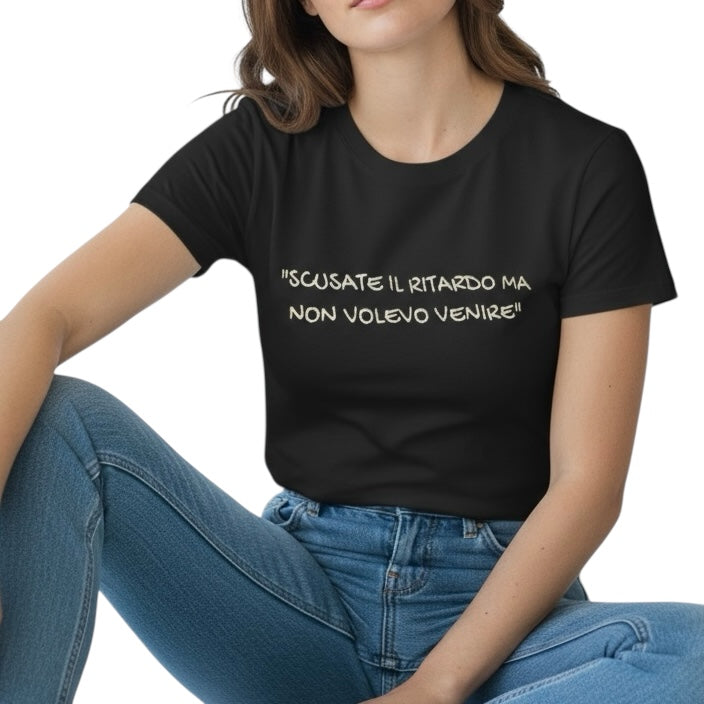 T-shirt Donna POV ricamata – personalizza la tua frase inserendola nelle note al check out