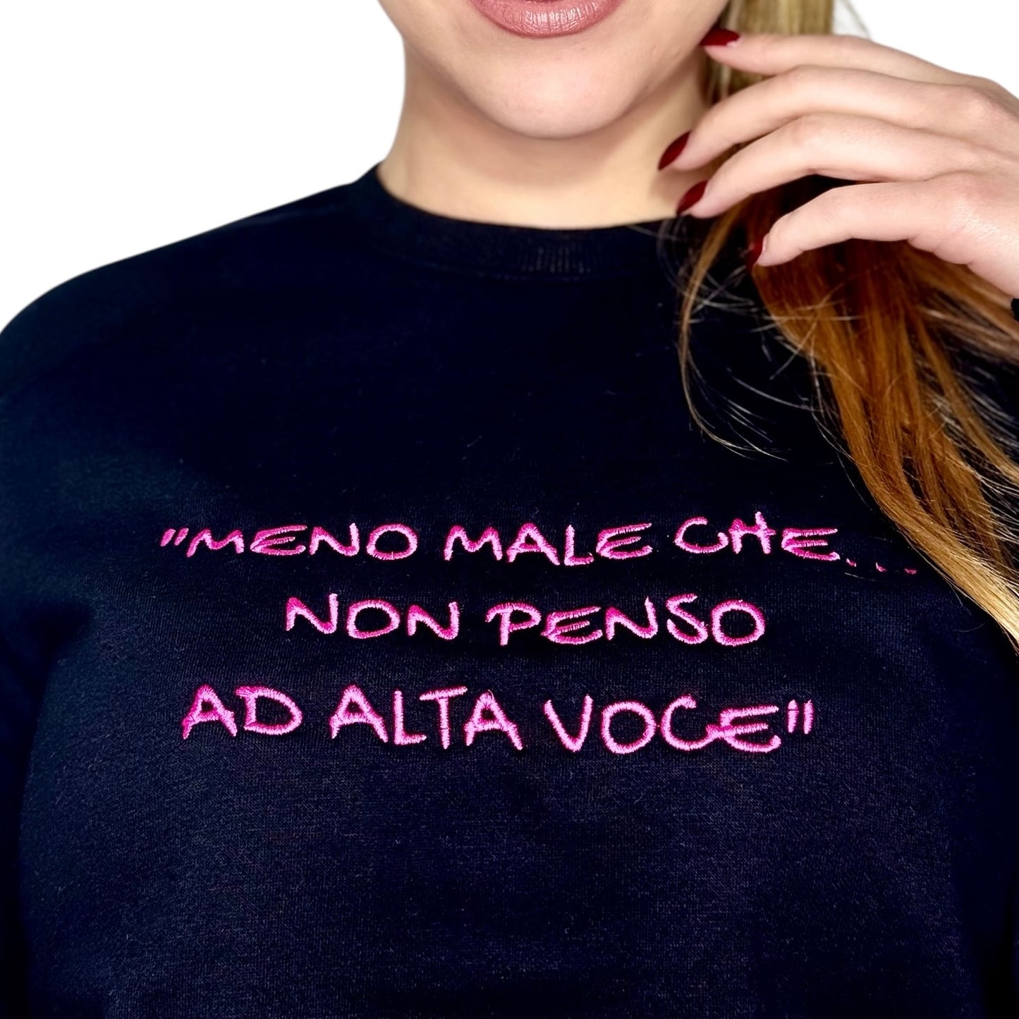 Felpa invernale POV unisex e ricamata – personalizza la tua frase inserendola nelle note al check out