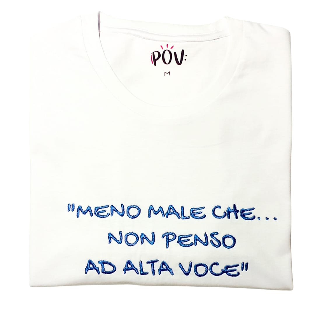 T-shirt Regular unisex POV ricamata – personalizza la tua frase inserendola nelle note al check out