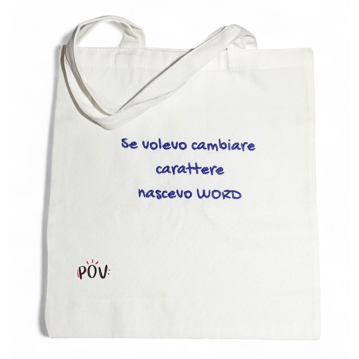 Shopper Bag ricamata -personalizza la tua frase inserendola nelle note al check out