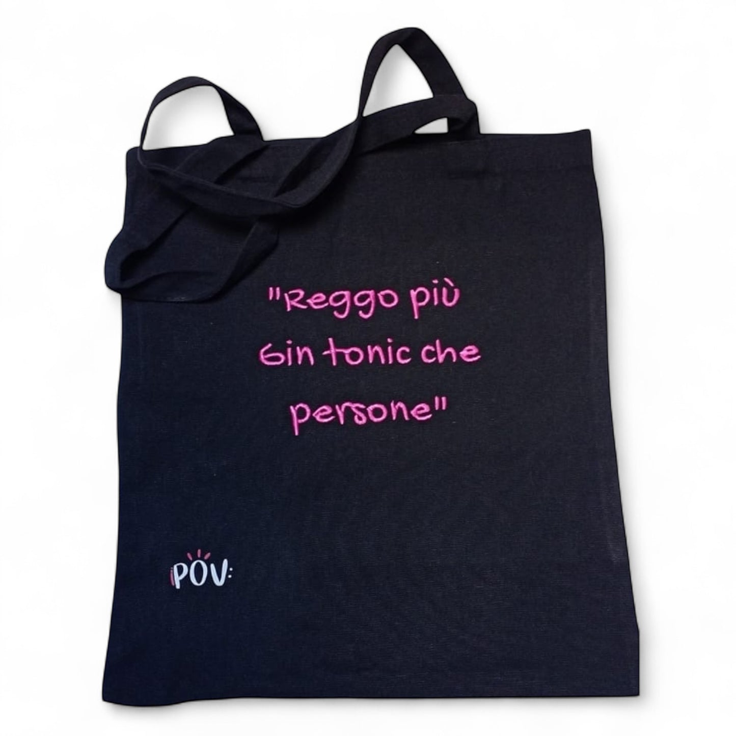 Shopper Bag ricamata -personalizza la tua frase inserendola nelle note al check out