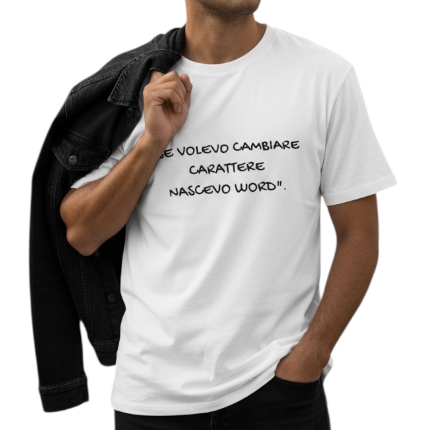 T-shirt Regular unisex POV ricamata – personalizza la tua frase inserendola nelle note al check out